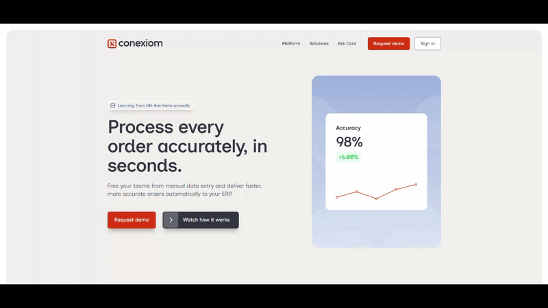 Conexiom website preview